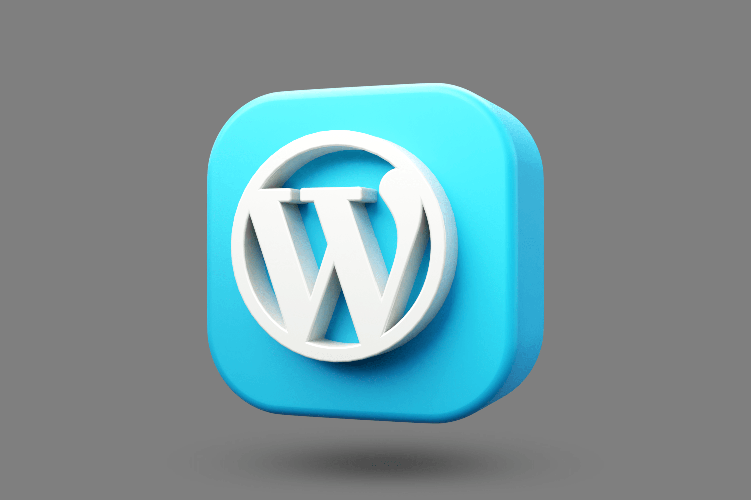 Logotipo de WordPress en 3d
